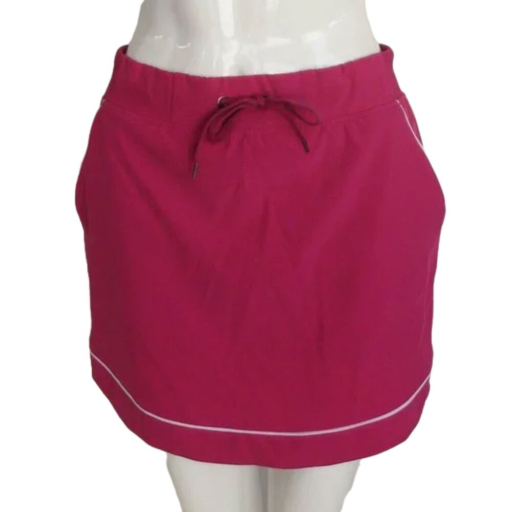 IZOD Golf Skort, 2, Berry pink, stretchy, Elastic waist/drawstring, Pockets